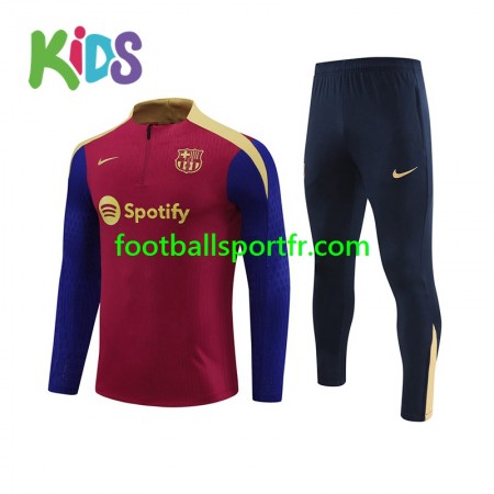 FC Barcelone Enfant Ensemble Sweat d'entrainement Rouge 2024-2025